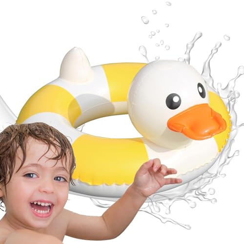 Zuasdvnk Niedlicher Schwimmring, Enten-Schwimmringe - Aufblasbarer Schwimmtrainer für Kinder - Kinder-Schwimmtrainer-Schwimmringe, Kinder-Taillenring, Entenform-Poolspielzeug, Strandparty-Floaties, von Zuasdvnk