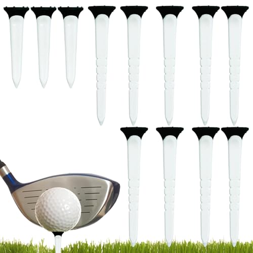 Zubehors Golf-Tees,Golfball-Tees - 12X professionelle Golf-Tees - Höhenverstellbare Indoor-Golf-Tees für Männer und Frauen, Golfliebhaber, Golf-Tees mit weniger Reibung, Golfzubehör von Zubehors