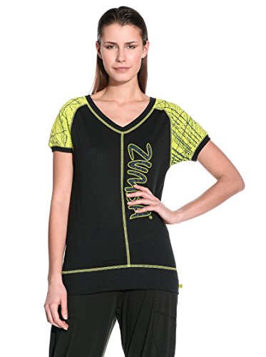 Zumba Fitness Damen Message In a Bubble T-Shirt Top, Sew Black, S von Zumba Fitness