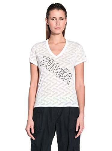 Zumba Fitness Damen T-Shirt Oh-So-Comfy Burnout V-Neck, Wear It Out White, L Zumba Fitness Damen T-Shirt Oh-So-Comfy Burnout V-Neck, Wear It Out White, L von Zumba Fitness