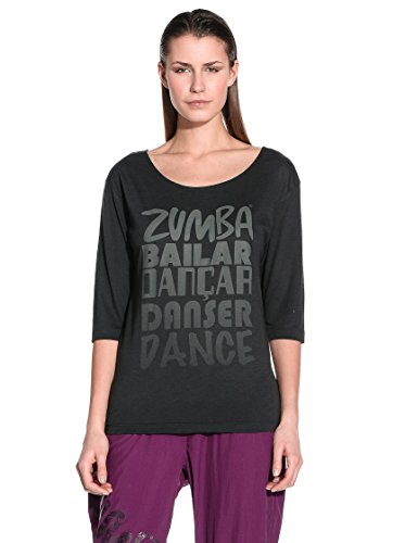 Zumba Fitness Damen WT Top Dance Long Sleeve Tee, Sew Black, XS Zumba Fitness Damen WT Top Dance Long Sleeve Tee, Sew Black, XS von Zumba Fitness