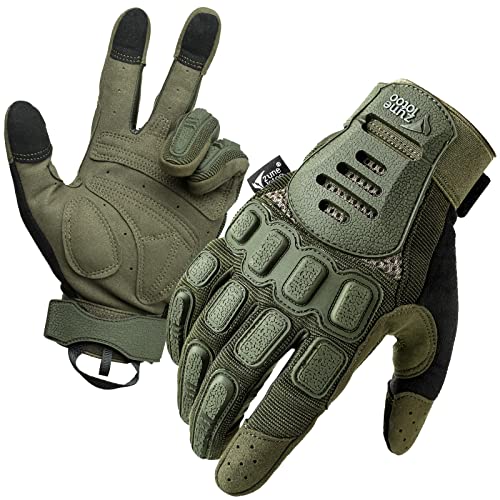 Zune Lotoo Airsoft Handschuhe, Atmungsaktive und Verschleißfeste Paintball Handschuhe mit 3-Finger-Touchscreen, TPR-Aufprallschutz Stoßdämpfende Taktische Handschuhe mit für Klettern Paintball (S) von Zune Lotoo