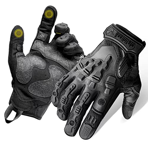 Zune Lotoo Taktische Handschuhe, Paintball Handschuhe Herren Touchscreen Kompatibel, Atmungsaktive und Stoßdämpfende Motorradhandschuhe für Paintball Airsoft Motorrad Klettern Outdoor Activities(M) von Zune Lotoo