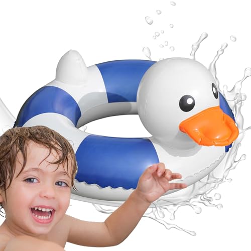 Schwimmring für Babys – Aufblasbare Enten-Schwimmkörper für Kinder, Pool-Schwimmtrainer mit Sicherheits-Taillenstütze, niedlicher Entenform, Schwimmring für und Pool-Party-Spaß von Zunishaone