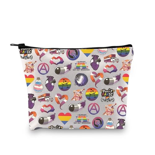 GBTQI Pride Make-up-Tasche, LGBT-Unterstützung, Geschenk, nicht-binäres Pronomen, Kosmetiktasche, Transgender, Gay Queer, LGBT-Geschenk, Schwul von Zuo Bao