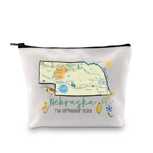 Nebraska State Kosmetiktasche Nebraska Map Geschenk Nebraska The Cornhusker State Midwest Pride Nebraska Geschenk NE Geschenk, Nebraska von Zuo Bao