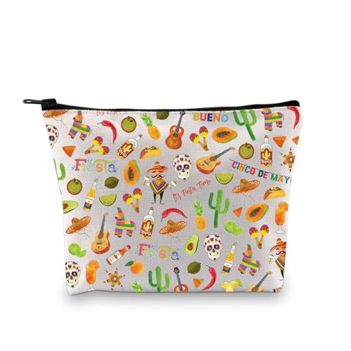 Zuo Bao Avocado Kosmetiktasche Cinco De Mayo Mexikanische Fiesta Fiesta Squad Geschenk Taco-Liebhaber Kosmetiktasche, CINCO von Zuo Bao