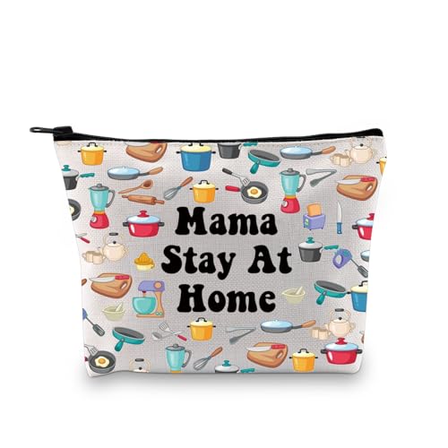 Zuo Bao Kosmetiktasche für die Küche, Mama, Geschenk für Mütter, mit Aufschrift "Stay At Home", Geschenk für Mütter, Mama Stay At Home von Zuo Bao