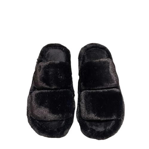 ZuoXun Hausschuhe, lässig, flauschig, für Damen, flach, modisch, Winter, warm, elegante Schuhe von ZuoXun