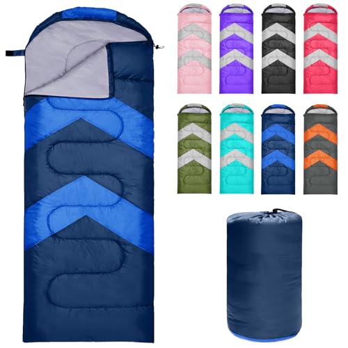Zusentee Schlafsack 3-4 Jahreszeite für Outdoor Camping Warme Einzelne Erwachsene Wasserdicht Leichter Ultraleicht Schlafsack für Erwachsene Kinder Camping Wandern, Reise, Marineblau Zusentee Schlafsack 3-4 Jahreszeite für Outdoor Camping Warme Einzelne Erwachsene Wasserdicht Leichter Ultraleicht Schlafsack für Erwachsene Kinder Camping Wandern, Reise, Marineblau von Zusentee
