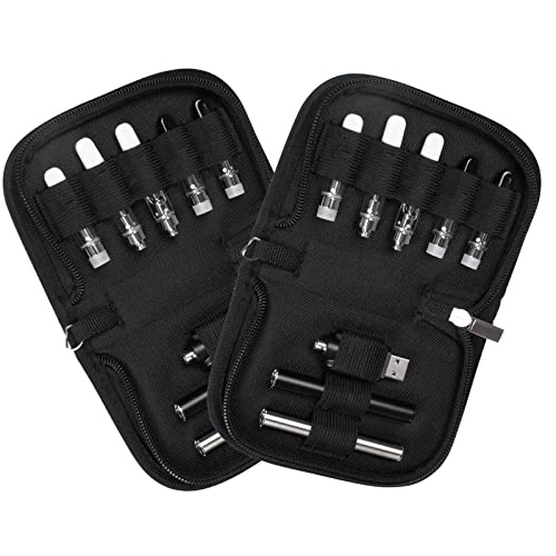 2 x Reiseetui, Reiseetui im Taschenformat, Reise-Tragetasche für Akku, Stift-Ladegerät, Braun, Braun 2 x Reiseetui, Reiseetui im Taschenformat, Reise-Tragetasche für Akku, Stift-Ladegerät, Braun, Braun von Zuxiga