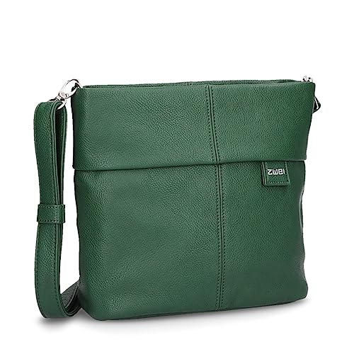 Zwei Damen Handtasche Mademoiselle.M M8 Crossbody Bag 3 L Umhängetasche aus Kunstleder mit Geheimfach & Hauptfach mit Reißverschluss, inkl. kurzem & langen abnehmbaren Schultergurt (moos) von Zwei