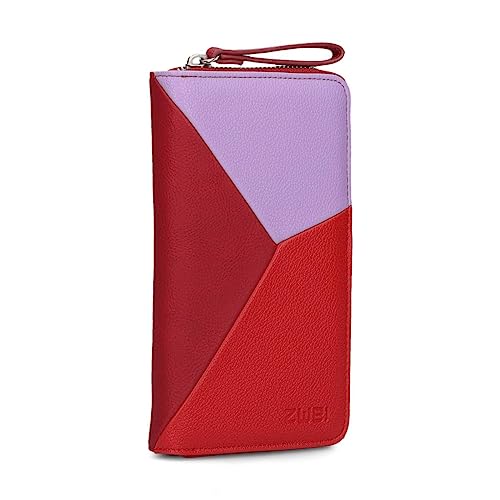 Zwei Damen Geldbörse JANA J2 Wallet 20 x 11 cm hochwertiges Kunstleder im Tricolor-Design, Portemonnaie mit 12 Kartenfächern, Münzfach, Sichtfach für Ausweise, mit umlaufenden Reißverschluss (Cherry) Zwei Damen Geldbörse JANA J2 Wallet 20 x 11 cm hochwertiges Kunstleder im Tricolor-Design, Portemonnaie mit 12 Kartenfächern, Münzfach, Sichtfach für Ausweise, mit umlaufenden Reißverschluss (Cherry) von Zwei