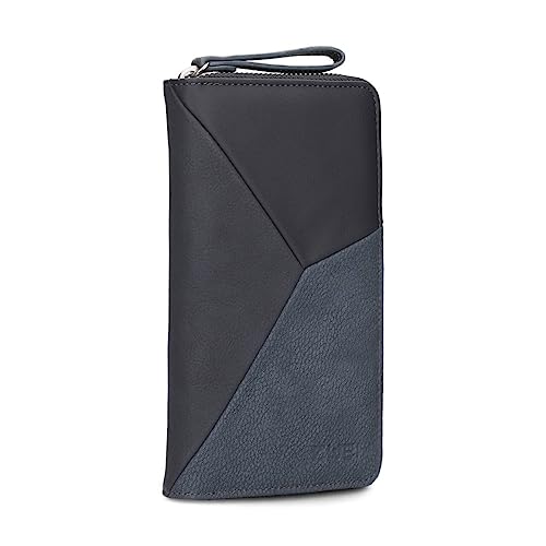 Damen Geldbörse JANA J2 Wallet 20 x 11 cm hochwertiges Kunstleder im Tricolor-Design, Portemonnaie mit 12 Kartenfächern, Münzfach, Sichtfach für Ausweise, mit umlaufenden Reißverschluss (nubuk-ink) Damen Geldbörse JANA J2 Wallet 20 x 11 cm hochwertiges Kunstleder im Tricolor-Design, Portemonnaie mit 12 Kartenfächern, Münzfach, Sichtfach für Ausweise, mit umlaufenden Reißverschluss (nubuk-ink) von Zwei
