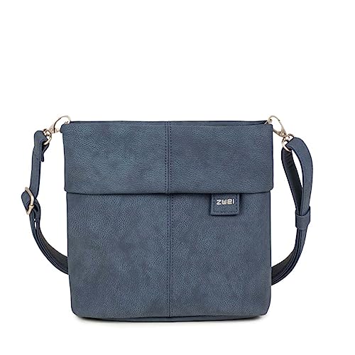 Zwei Damen Handtasche Mademoiselle.M M8 Crossbody Bag 3 L Umhängetasche aus Kunstleder mit Geheimfach & Hauptfach mit Reißverschluss, inkl. kurzem & langen abnehmbaren Schultergurt (nubuk-blue) Zwei Damen Handtasche Mademoiselle.M M8 Crossbody Bag 3 L Umhängetasche aus Kunstleder mit Geheimfach & Hauptfach mit Reißverschluss, inkl. kurzem & langen abnehmbaren Schultergurt (nubuk-blue) von Zwei