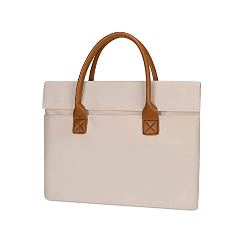 Laptoptasche, Multifunktions-Handtasche, Computer-Tragetasche für Männer und Frauen, Business-Reisetasche, beige von Zxfdsfdbnm