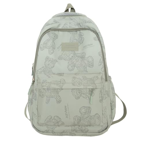 Rucksack Schule Rucksack Bärenmuster Nylon Tagesrucksäcke Laptop Rucksack Reiserucksack von Zxfdsfdbnm