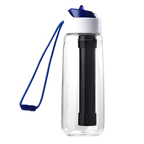 Zxfdsfdbnm 750 ml 0,01 Mikron gefilterte Wasserflasche Wasserfilterflasche mit Filtration für Survival Camping Rucksackreisen Outdoor von Zxfdsfdbnm