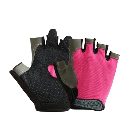 ZyMen Atmungsaktive, rutschfeste, fingerlose Fahrradhandschuhe, Rosa, Größe XL von ZyMen