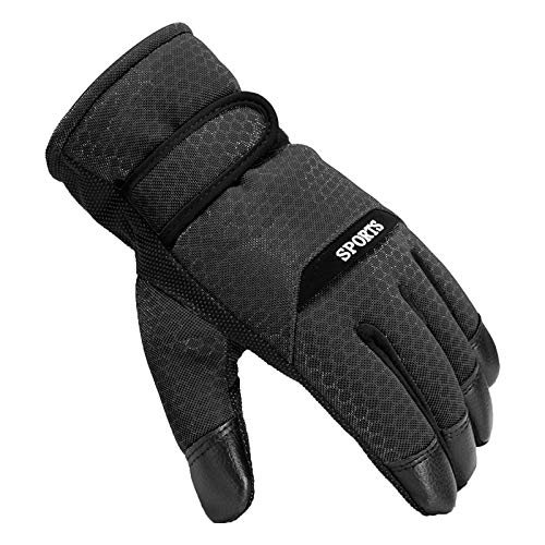 aaSccex Frostfeste Männer- und Handschuhe Winterhandschuhe und warme Ski-Frauenhandschuhe Spitzen Handschuhe Schwarz (Black, One Size) von aaSccex