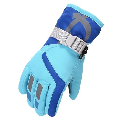 aaSccex Ski-Skating-Handschuhe, Warmer Schnee, Winddicht, für den Winter, Snowboard-Handschuhe und Fäustlinge Latex Strümpfe Schwarz Transparent (Sky Blue, M) von aaSccex