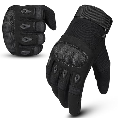 aaasportx Taktische Handschuhe, Motorradhandschuhe, Militär Einsatzhandschuhe Knöchelprotektor und Touchscreen, Atmungsaktiv, Vollfinger, für Bushcraft, Motorrad, Jagd und Security von aaasportx