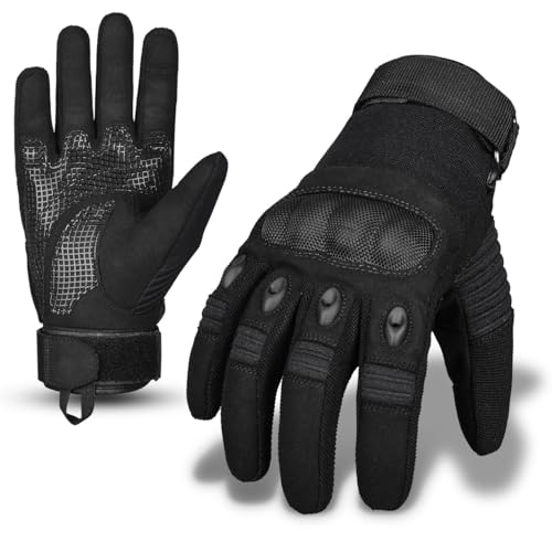 aaasportx Taktische Handschuhe, Motorradhandschuhe, Militär Einsatzhandschuhe Knöchelprotektor und Touchscreen, Atmungsaktiv, Vollfinger, für Bushcraft, Motorrad, Jagd und Security von aaasportx