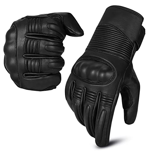 aaasportx Motorradhandschuhe Wasserdicht Winter Warm Motorrad Handschuhe Motorradhandschuhe Knuckle mit Touchscreen Funktion (L) von aaasportx