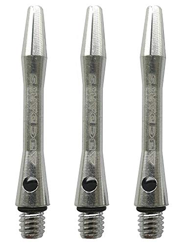 ABC Darts - Aluminum Dart Schäfte Set mit O-Ringe - Short Silber - 4 sätz Dart Shafts ABC Darts - Aluminum Dart Schäfte Set mit O-Ringe - Short Silber - 4 sätz Dart Shafts von abcdarts