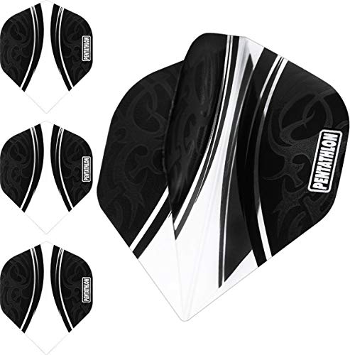 abcdarts Unisex Erwachsene Pentathlon Tribal Dart Flights, Clear, Klassische EU abcdarts Unisex Erwachsene Pentathlon Tribal Dart Flights, Clear, Klassische EU von abcdarts