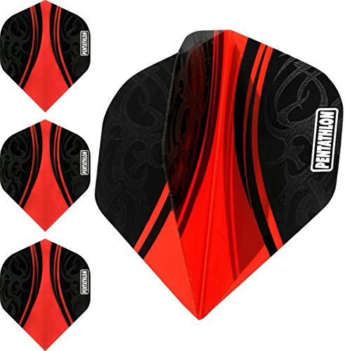 abcdarts Unisex – Erwachsene Pentathlon Tribal Dart Flights, Rot, Klassische abcdarts Unisex – Erwachsene Pentathlon Tribal Dart Flights, Rot, Klassische von abcdarts