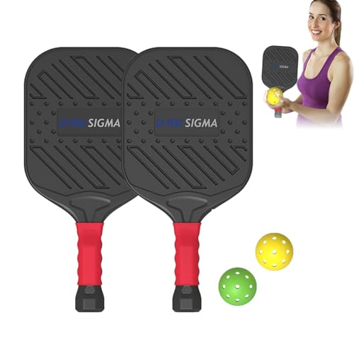 -Schläger, Schläger,2-teiliges tragbares, verbreitertes Pickelball-Paddel-Set - Sportballschläger, Paddel-Set mit rutschfestem Griff zur Verbesserung von Kontrolle, Kraft und Spin von acime