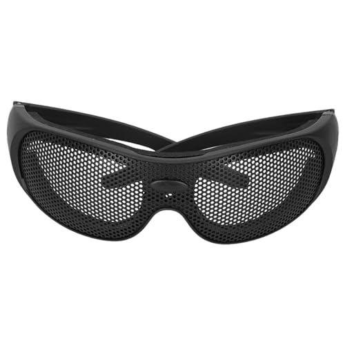 acime Schutzbrille,Arbeitsbrille - Atmungsaktive Metallgitterbrille mit schwarzem Rahmen | Augenschutzbrille, Schutzbrille, rostbeständige Schutzbrille für Spiele im Freien, Sport von acime