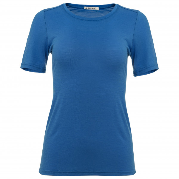 Aclima - Women's LightWool - T-Shirt Gr S blau von aclima