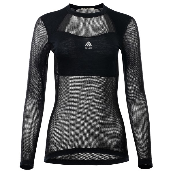 Aclima - Women's WoolNet Light Crewneck - Funktionsshirt Gr S schwarz/grau Aclima - Women's WoolNet Light Crewneck - Funktionsshirt Gr S schwarz/grau von aclima
