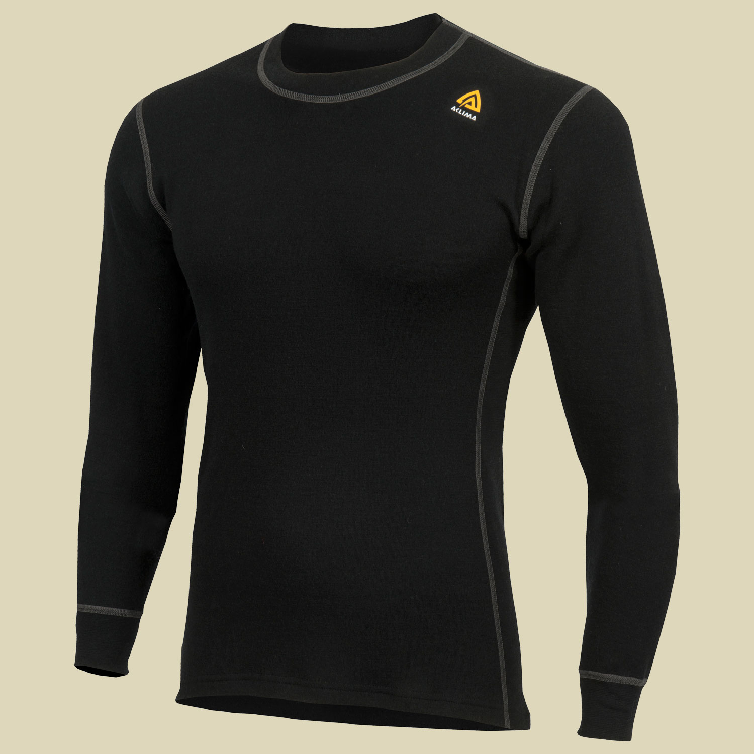 WarmWool Crew Neck Man Größe S Farbe jet black von aclima