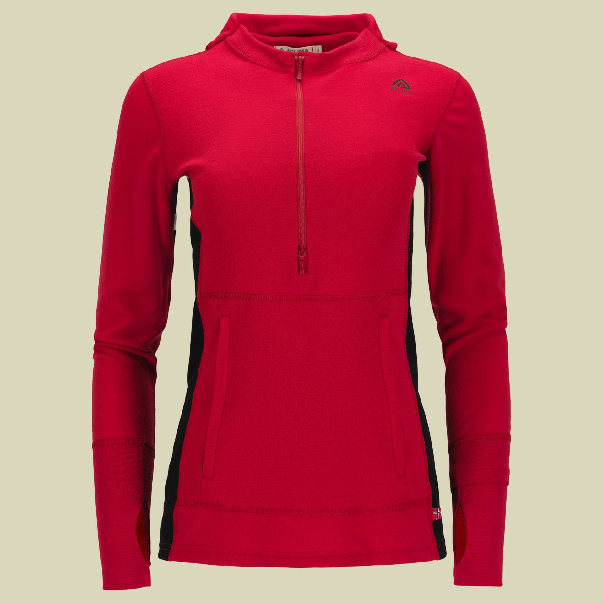 Warmwool Hoodie W.Zip Women rot L - jester red/jet black Warmwool Hoodie W.Zip Women rot L - jester red/jet black von aclima