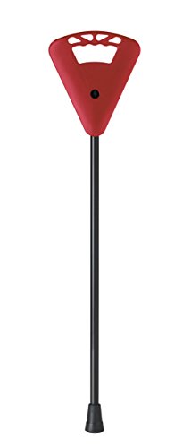 Flipstick Sitzstock schwarz-rot - Gehstock und Sitzhilfe in Einem, Stocklänge 87cm, Sitzhöhe 75cm von activera