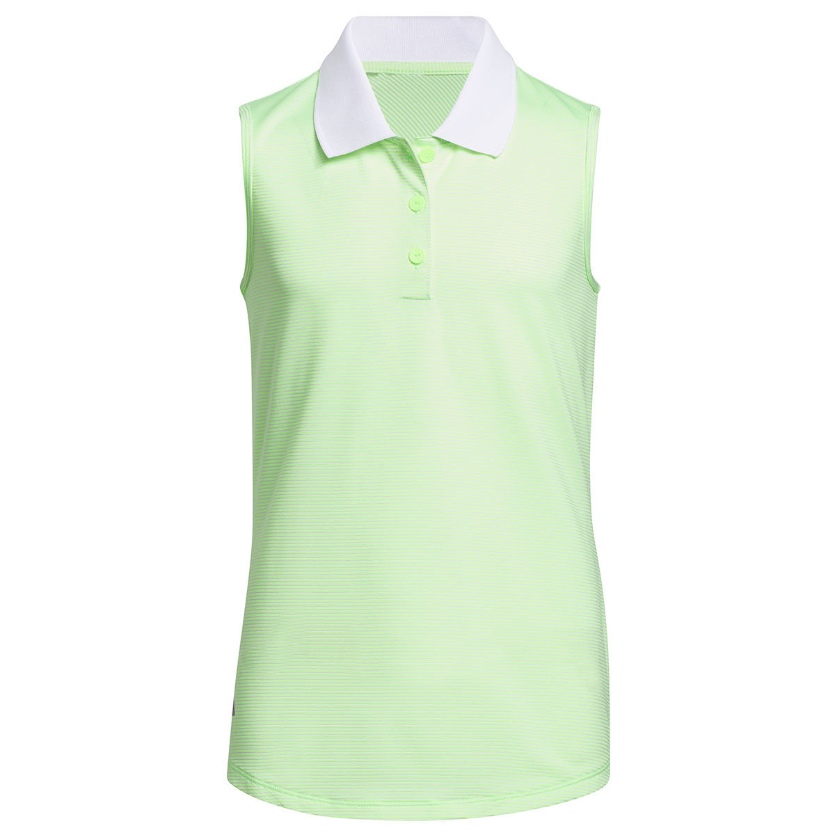 adidas Junior Sleeveless Golf Polo Shirt, Unisex, Green spark, 7-8 years | American Golf von adidas Golf