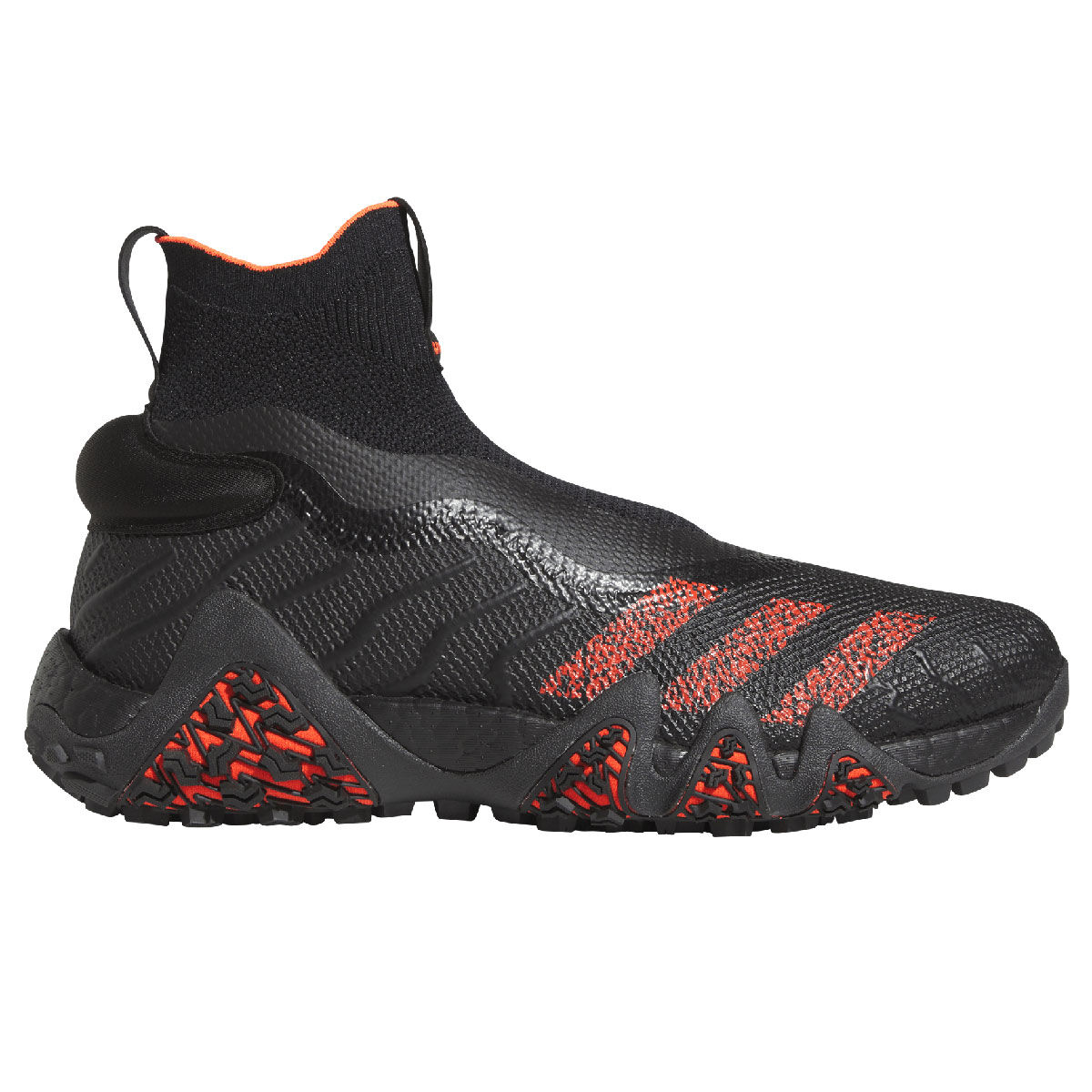 adidas Men's Codechaos Laceless PRIMEKNIT BOOST Waterproof Spikeless Golf Shoes, Mens, Black/red/grey, 11 | American Golf von adidas Golf