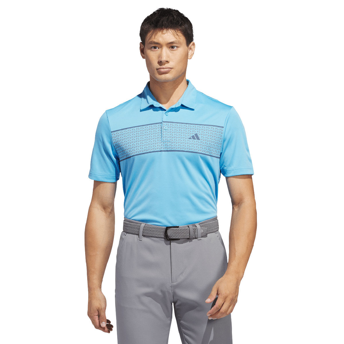 adidas Men's Core Chest Stripe Golf Polo Shirt, Mens, Semi blue burst, Small | American Golf von adidas Golf