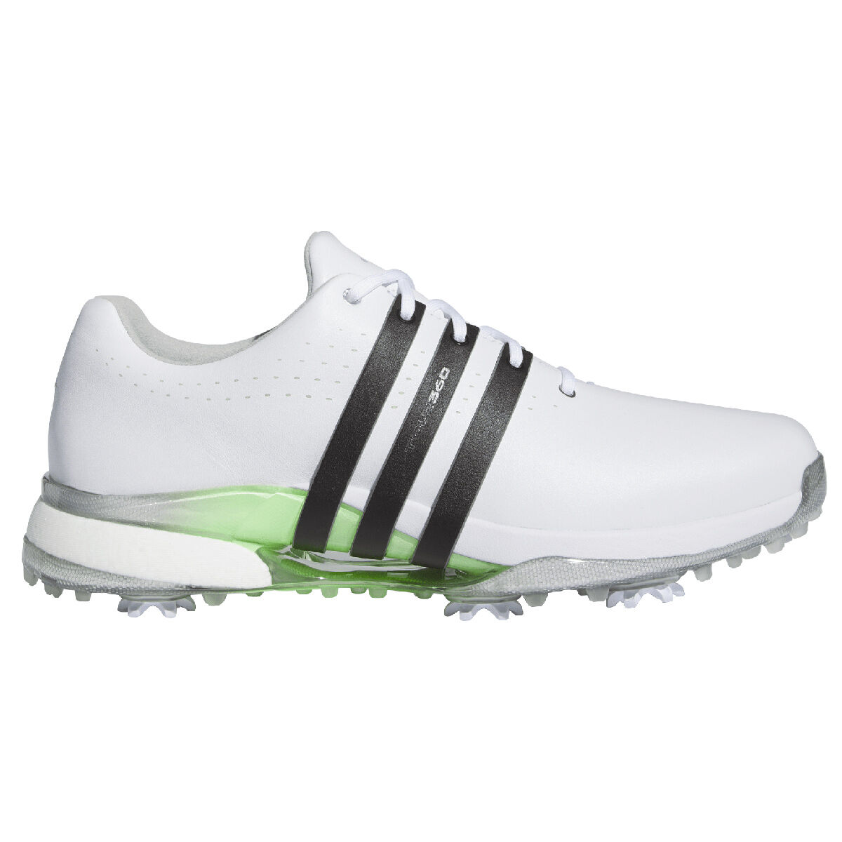 adidas Men's Tour 360 24 Golf Shoes, Mens, White/core black/green spark, 10 | American Golf von adidas Golf
