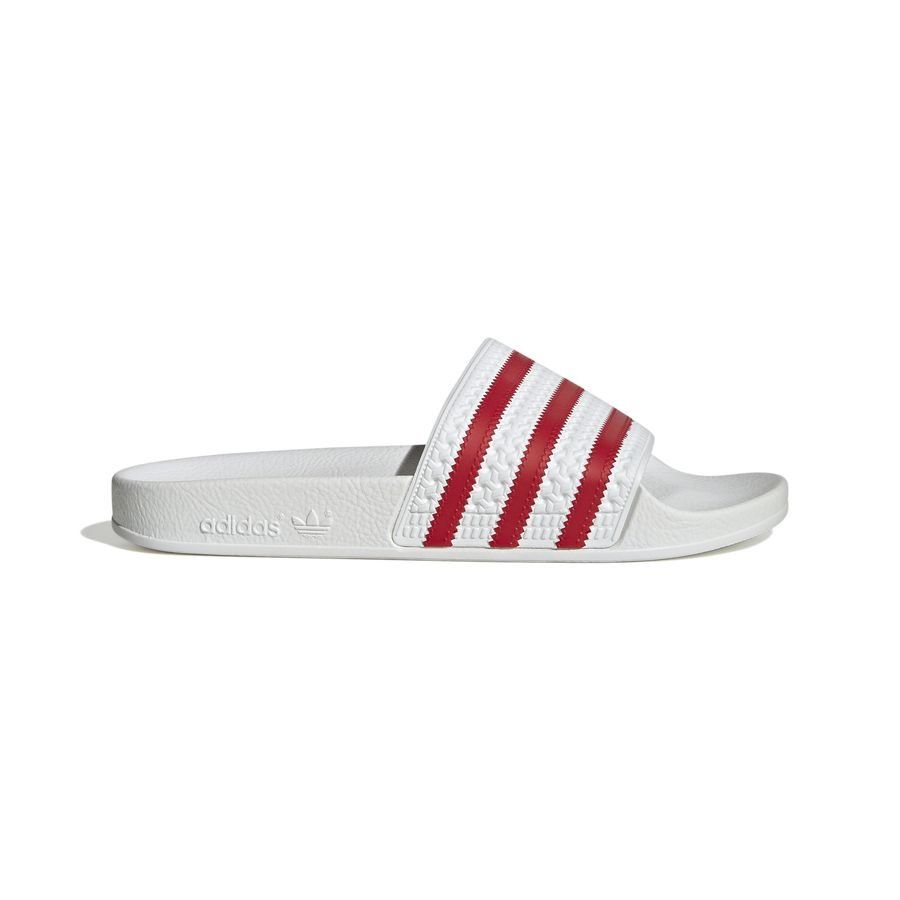 adidas Originals Badelatschen adilette - Weiß/Rot Damen von adidas Originals