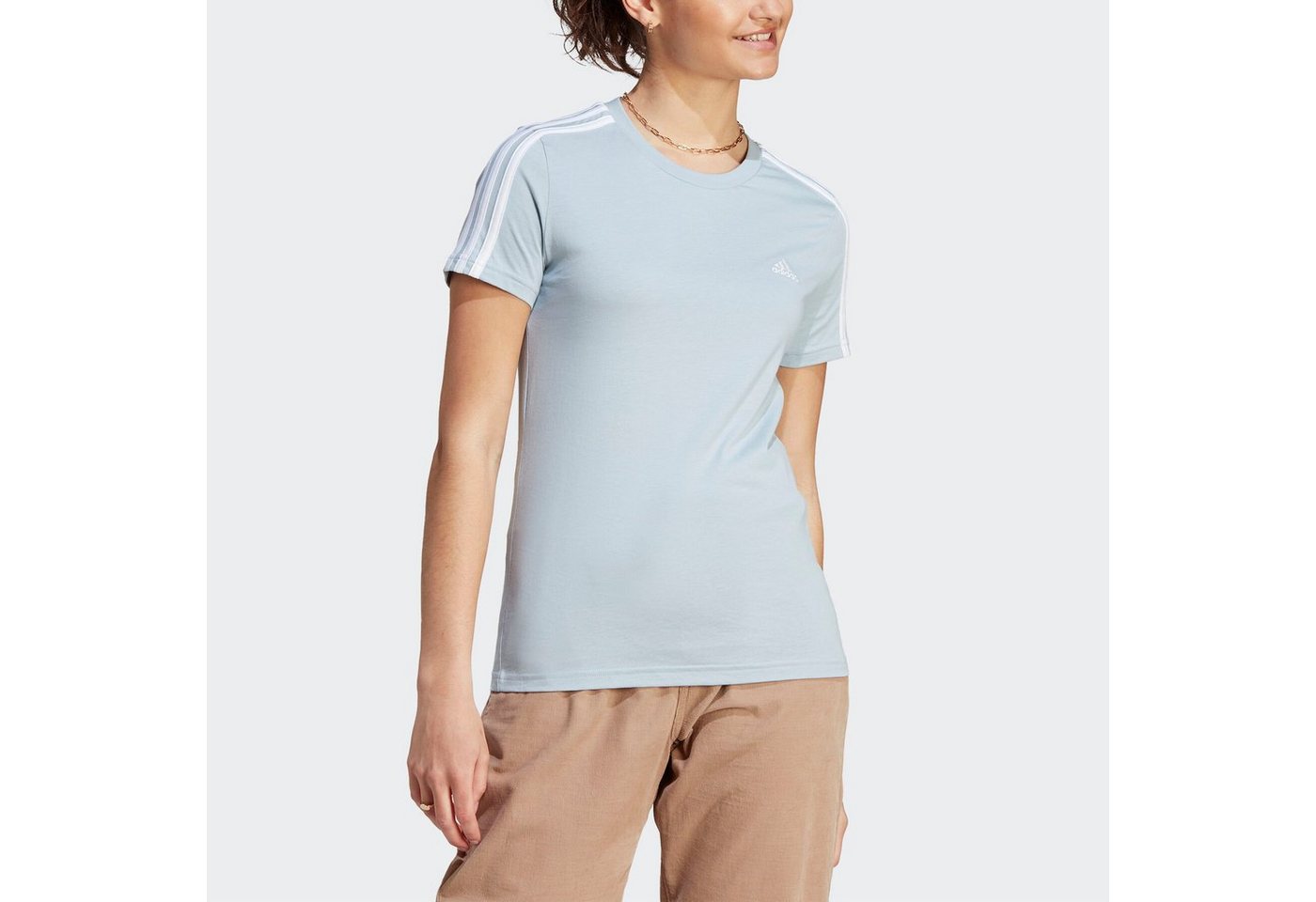 adidas Sportswear T-Shirt LOUNGEWEAR ESSENTIALS SLIM 3-STREIFEN von adidas Sportswear