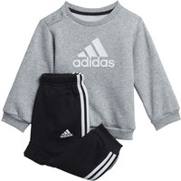 adidas Badge of Sport Jogginganzug Kinder H28835 - medium grey heather/white 104 von adidas Sportswear