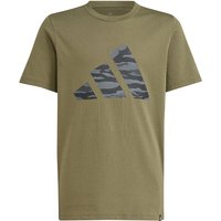 adidas Camo Linear Graphic T-Shirt Kinder JI6728 - olive strata 128 von adidas Sportswear