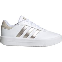 adidas Court Platform Sneaker Damen ID1969 - cloud white/champagne met./alumina 38 von adidas Sportswear