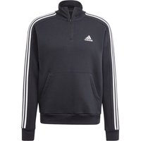 adidas Essentials 3-Streifen 1/4-Zip Sweatshirt Herren 095A - black XS von adidas Sportswear