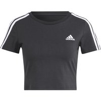 adidas Essentials 3-Streifen Baby Freizeitshirt Damen 095A - black/white L von adidas Sportswear