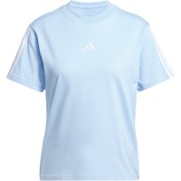 adidas Essentials 3-Streifen Baumwoll T-Shirt Damen JM2399 - glow blue/white XS von adidas Sportswear